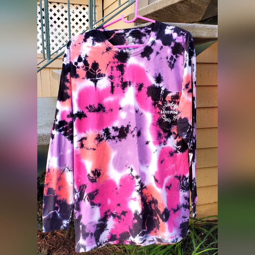 2019 PINK Victoria's Secret Multicolor Tie-Dye Shirt